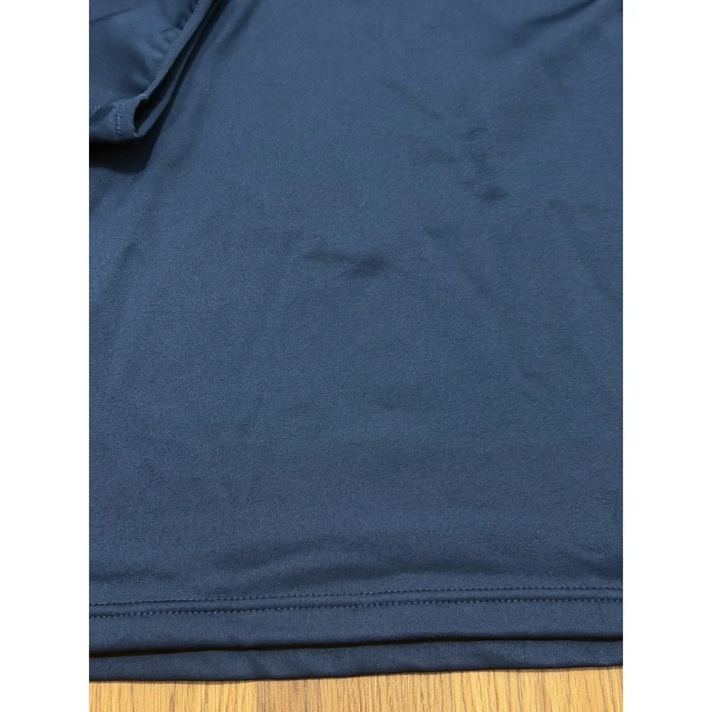 The North Face Soft Shell Jacket Mens XXL Blue 1/4 Zip Stretch Pullover